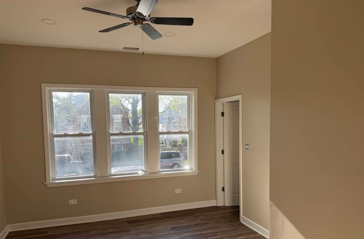 Interior living room walls after painting